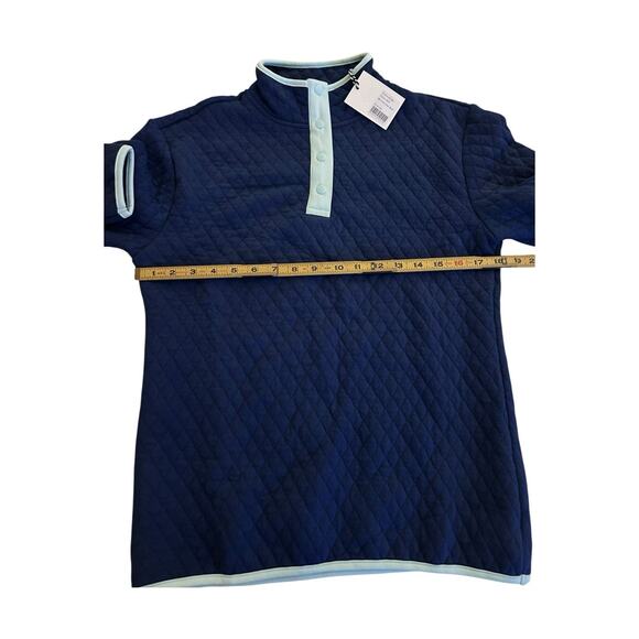 RNWK Renwick Quilted Snap Mock Size XS Blue Depths NWT Retail $125 - Picture 5 of 10